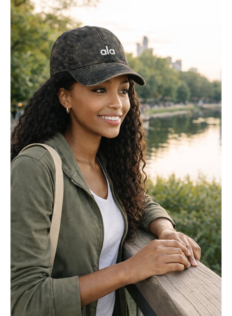Vintage Washed Denim Baseball Cap – Unisex Adjustable Casual Hat with Embroidered Logo - Image 4
